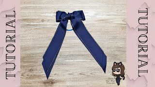How To Make Hair Bows With Ribbon | Hair Bow Tutorial | Layered Tails Down Equestrian Tux Bow