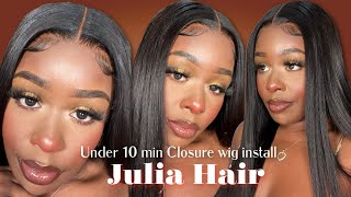 The Best Under 10 Min Talk Through Flawless 5'5 Closure Wig Install! Beginner Friendly! Julia H
