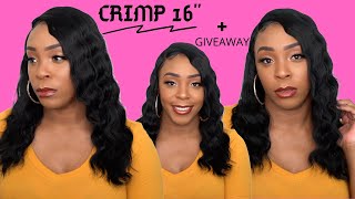 Zury Sis Beyond Synthetic Hair Lace Front Wig - Byd Lace H Crimp 16 +Giveaway --/Wigtypes.Com