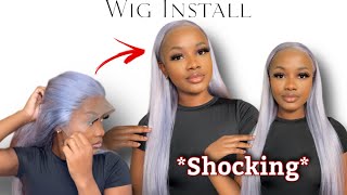 *Shocking* Silver Wig Install On Dark Skin | Hd Lace Wig |Hedy Hair