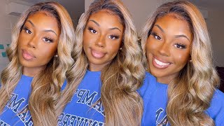 Ash Blonde Wig || Affordable Outre Color Bomb Blonde Synthetic Lace Front Wig "Kimani"