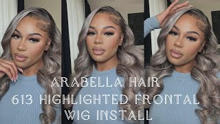 Most Affordable Wig Ever!!| Platinum Blonde Highlighted Wig Install| Ft Arabella Hair