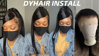 "Swoop Bang Half Up Half Down Hairstyle With Straight Hair Ft. @Dyhair777Hair !