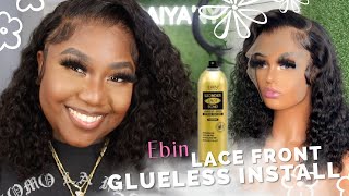 No Glue Needed|| Glueless Frontal Install || Ebin Sensitive Lacebond || Premium Lace Wig