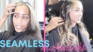 The Bomb Vacation Hair! | Adding Microlinks With Highlights! #Microlinks #Blondenaturalhair