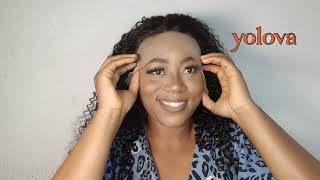 Yolova Jerry Curly Tpart 20" Hair Install/Review. No Frontal Beginner Friendly Wig Install