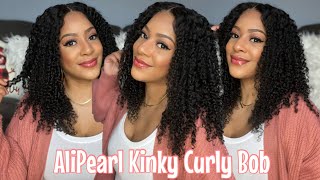 Super Natural Kinky Curly Bob Install & Honest Review | Alipearl Hair