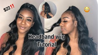 How To: Half Up Half Down With Headband Wig Ft. Beyond Beauty Hair Store|| Aaliyahtamia