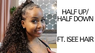 Half Up Half Down Hair Install + Unboxing || Ft. Isee Hair