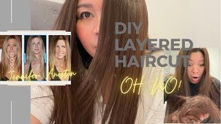 The Front Layered Hair Style I Jennifer Aniston Iconic Hair Style - Diy