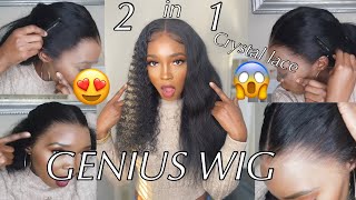 2 In 1 Lace Frontal Install | From Straight To Curly Ft. Geniuswigs | New Crystal Lace  | Lifeofnjk