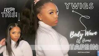 I'M Never Going Back! 20" Body Wave Tape Ins  Ywigs Hair |