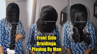 Knee Length Long Hair Front Over Face Hairplay By Man / 9391712868 Whatsapp To Buy/ Lhz Official