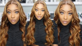  I Have An Announcement! | Brown Blonde Highlight Wig Install | Bouncy Curls! Ft. Hedy Hair
