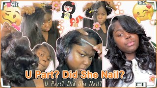 Time To Throw Out Lace Glue! Install U Part Wig W/Leave-Out & Laid Edges! Ft.#Elfinhair Review