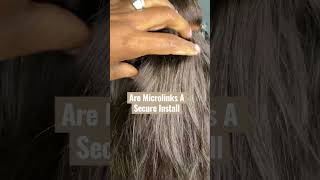 Microlinks Secure When Beads Placed Correctly Securing The Track# #Hairextensions #Shorts