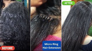 Short Hair To Long Hair Transformation | Micro Ring Hair Extensions For Women #Hairextensions