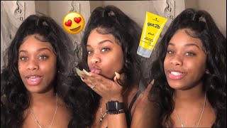 Half Up Half Down Using G2B Glued On My Lace Frontal Wig!! | Luhair