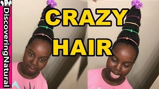 Crazy Hair  Hairstyle For Girls And School | Natural Hair Cindy Lou Who