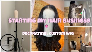 Starting My #Hair Business +Decorating My Room+ #Wig Customization Etc..