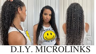 D.I.Y. Microlinks. Also Texturizing And Curly Perming Bundles !