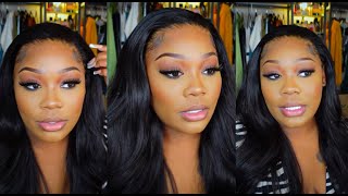 Best Body Wave 13X6 Wig Install| Natural Hairline Tutorial | Megalook Hair