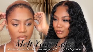 Loose Deep Wave Lace Frontal Install! Melt Your Lace Like A Pro! Ft. Wiggins Hair