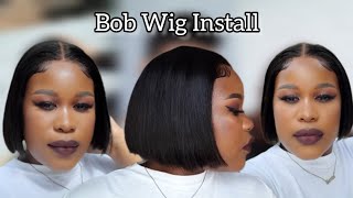 Quick And Easy 4X4 Closure Bob Wig Install || Beginner Friendly || South African Youtuber  ||