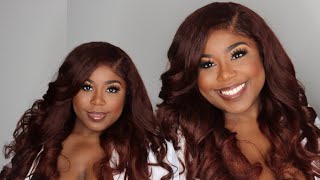 You Need!! Redish Brown Kinky Straight Texture | Lace Front Wig| Unice Hair