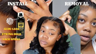 How To Properly Apply And Remove Ebin Glue-Less Spray Ft Beauty Forever Hair