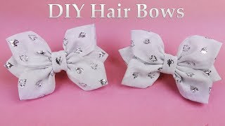 Diy Hair Bow I How To Make Ribbon Bow I Kanzashi Tutorial
