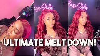 Best Red Wig Install | Feat. Pretty Icylinn | Start To Finish Frontal Wig Install !