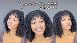 Jerry Curly With Fringe Bang Wig Install Ft. Yasgrl Hair