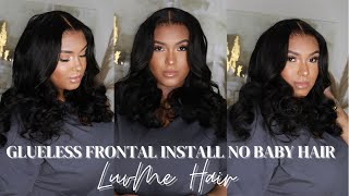 Glueless Frontal Install No Baby Hair | Luvme