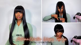 How To: Wispy Fringe On A 5X5 Hd Lace Wig | The Perfect Autumn/Winter Hairstyle | Asteria Hair