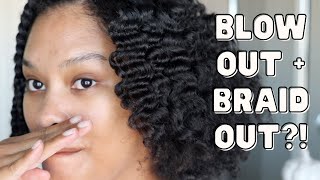 Trying A Braid Out On Blown Out Hair! Holiday Hair Style Tutorial For Textured Hair