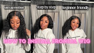 How To Install Frontal Wig For Beginners | Water Wave Amazon Wig