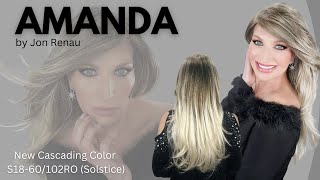 Amanda Wig By Jon Renau In The New Cascading Color S18-60/102 Ro Solstice. Long Layered Style.