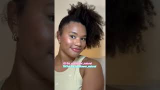 Easy Side Ponytail Hairstyle Type 4 Natural Hair #Shorts #Naturalhair
