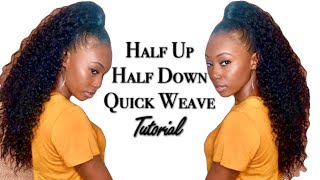 Half Up Half Down Quickweave + How I Mold My Hair #2 Ft. Outre Jamaican Ripple Wave Hair Review