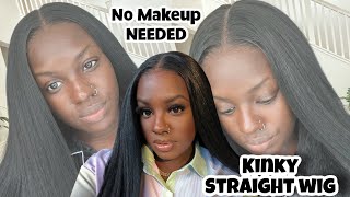 $45Kinky Straight Goodness | Melt To Perfection | 13X6 Lace Front Wig Install