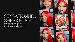 Sensationnel Shear Muse Fire Red  Synthetic Hair Empress Hd Lace Front Wig - Takeisha