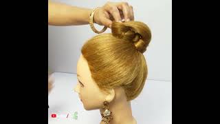 Quick & Easy Folded Bun | New Hairstyles 2022 | Girls Hair Style #Shorts