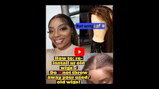 Beginner Quick Detailed Steps - Used/Old Lace Wig Reinstall / 30" Honey Blonde Straight Wig.