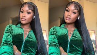 Long 30Inch Straight Human Hair 13X4 Hd Lace Front Wig Ft. Allovehair