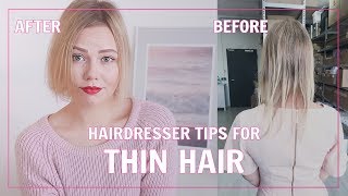 Hairdresser Tips For Thin & Fine Hair | Kia Lindroos