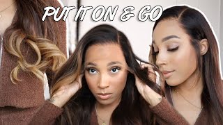 I'M Shocked! Easiest Wig Install For Beginners | Put It On & Go Hairvivi Wig