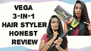 Honest Review On Vega 3 In 1 Hair Styler - Straightener, Curler And Crimper | Varsha Davanageri