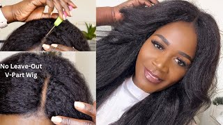 $270 | No Leave Out & No Heat | Best 24'' Kinky V Part Wig Ft.Wiggins Hair