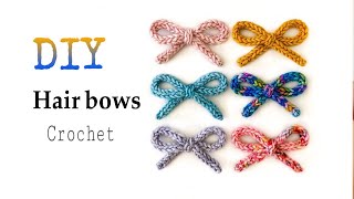 Diy Knotted Hair Bow|| How To Make Crochet Knotted Bows